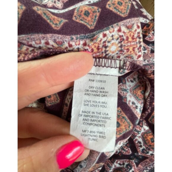 Show Me Your Mumu Lightning Bird Tunic Top Boho Pullover Floral Long Sleeve XS - Picture 9 of 9